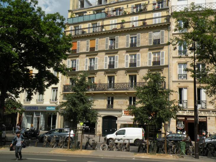  maison où vécut Gustave Flaubert de 1856 à 1869, boulevard du Temple